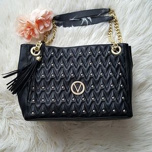 *FLASH SALE NWOT Black Leather Studded Valentino